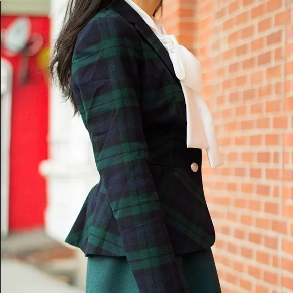TARTAN PEPLUM JACKET - Picture 5 of 5
